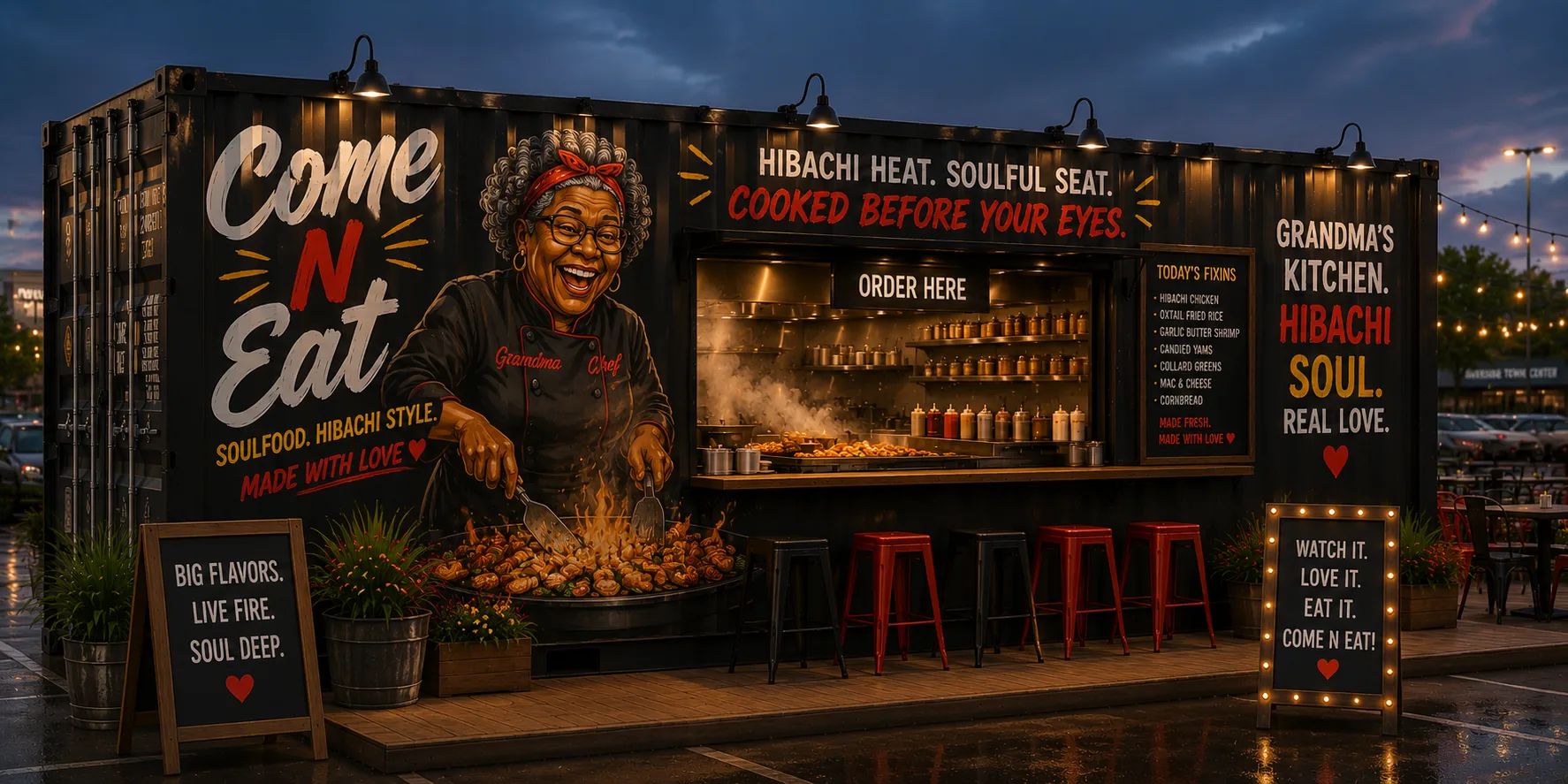 The PadSite kitchen platform finished for a different restaurant concept