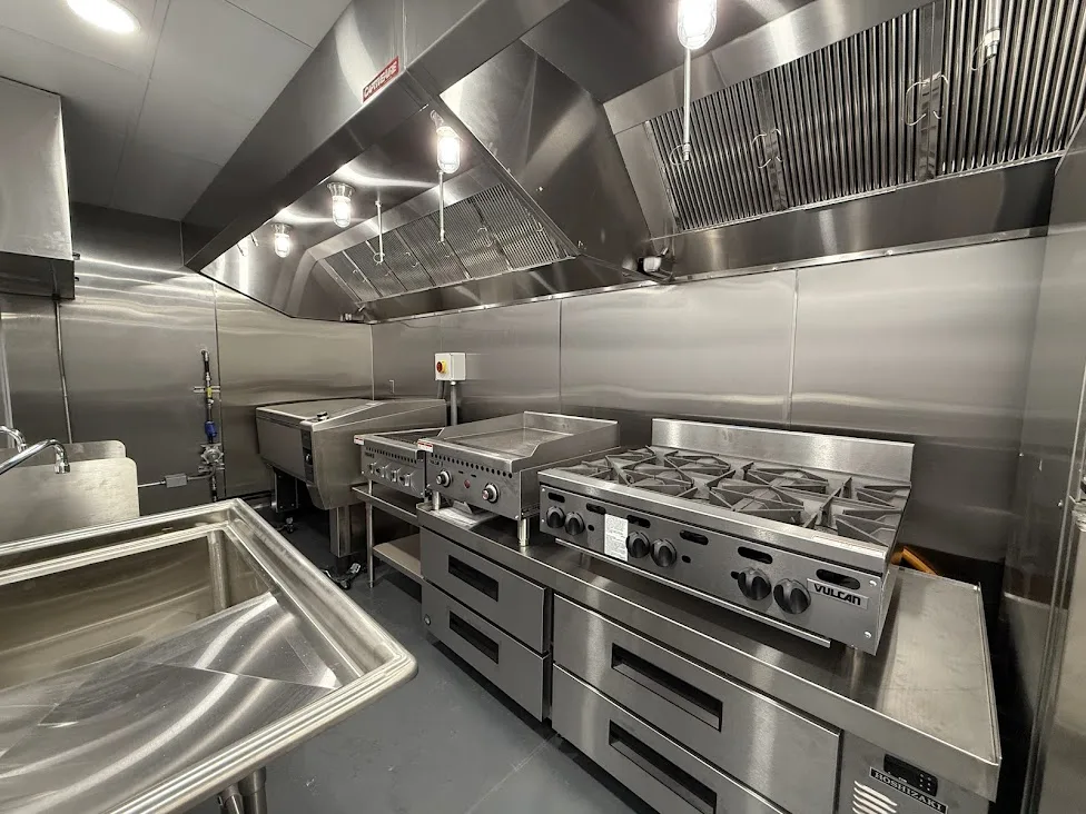 Finished PadSite commercial kitchen cooking line
